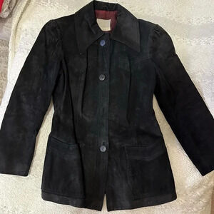 Vintage Black Suede Blazer